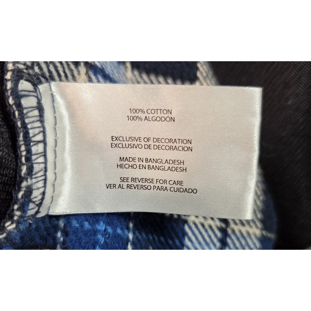 Orvis Flannel Shacket Mens XL Blue Plaid Heavy Shirt Jacket - Picture 7 of 8